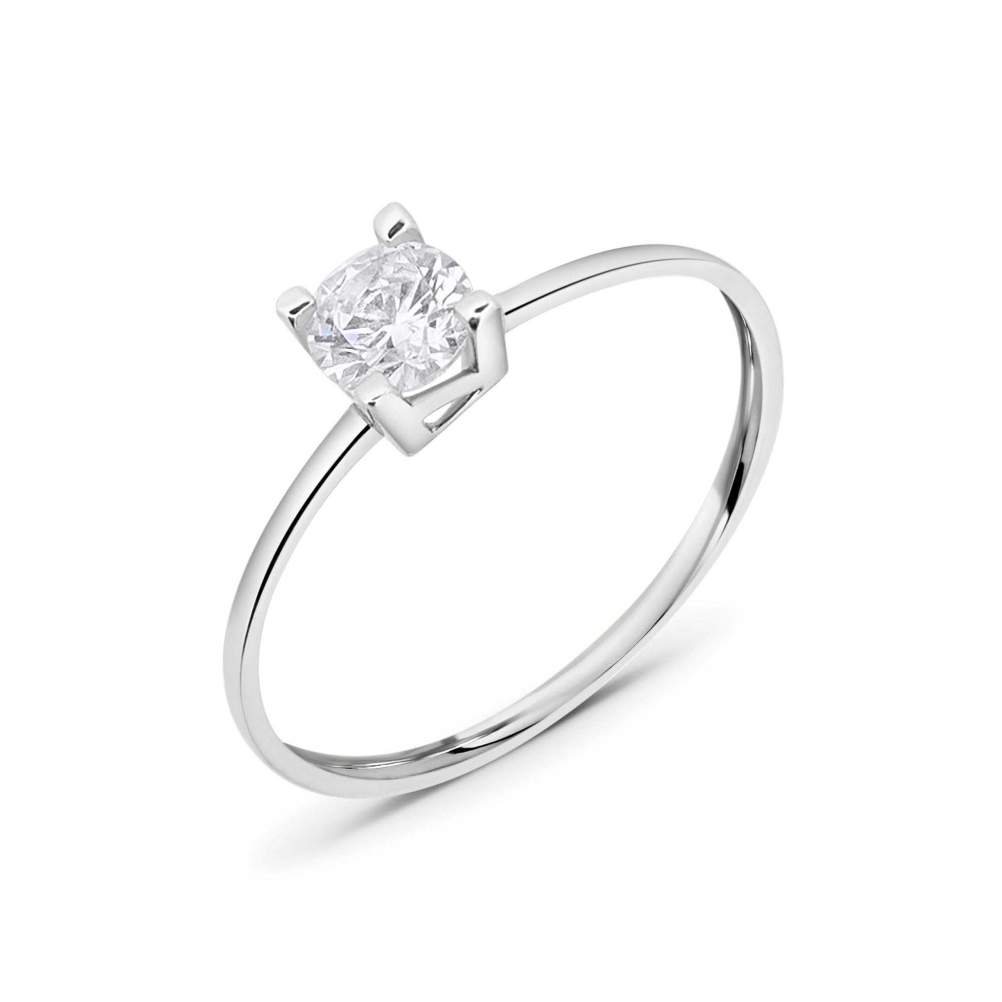 Zirkonyumlu 14 Ayar Altın Nişan Yüzükleri - Ylena