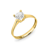 Zirkonyumlu 14 Ayar Altın Nişan Yüzükleri - Velindra