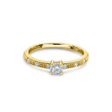 Zirkonyumlu 14 Ayar Altın Nişan Yüzükleri - Melyssa