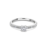 Zirkonyumlu 14 Ayar Altın Nişan Yüzükleri - Melyssa