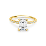 Zirkonyumlu 14 Ayar Altın Nişan Yüzükleri - Florinda