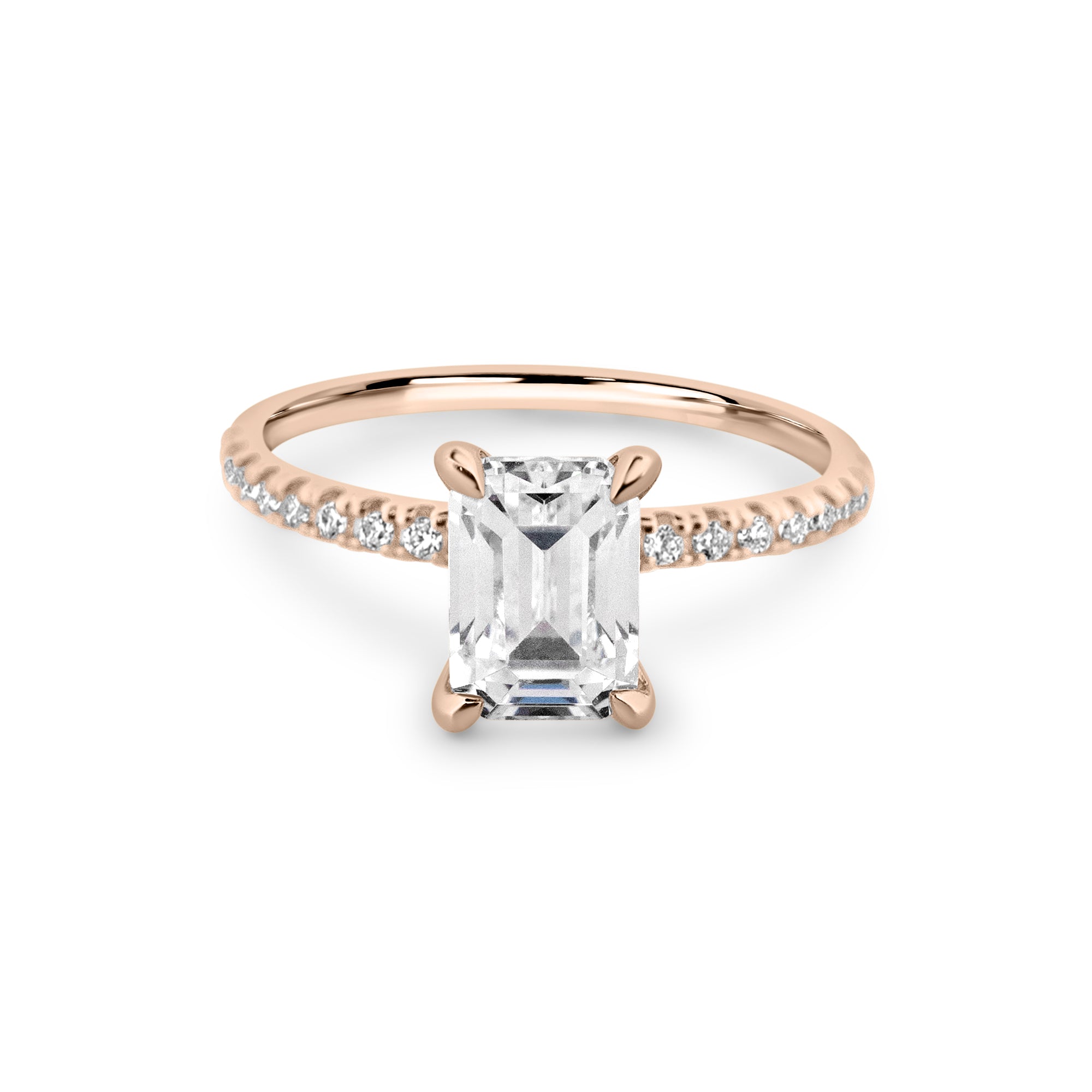 Zirkonyumlu 14 Ayar Altın Nişan Yüzükleri - Florinda