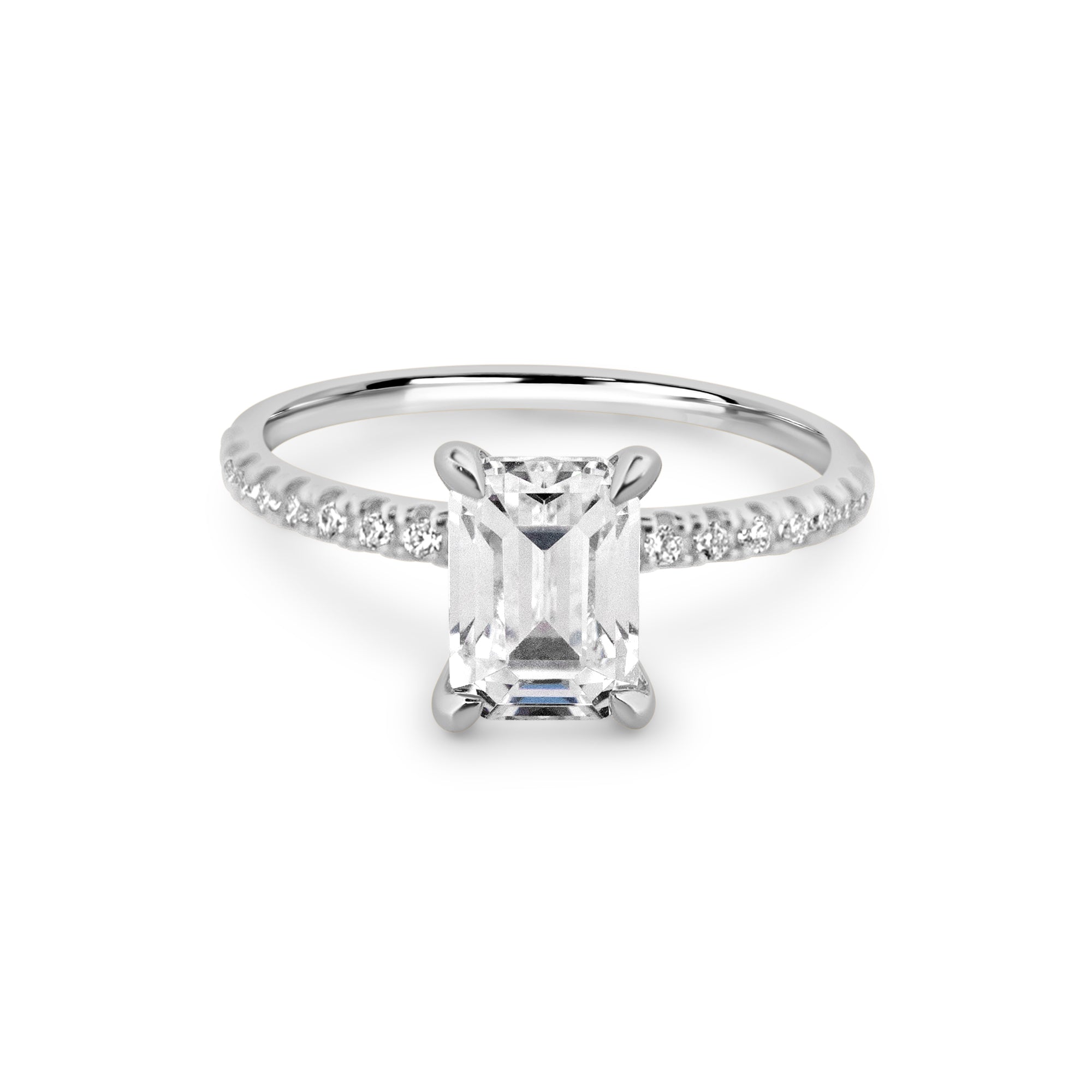 Zirkonyumlu 14 Ayar Altın Nişan Yüzükleri - Florinda