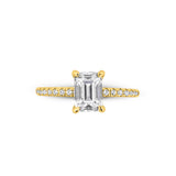 Zirkonyumlu 14 Ayar Altın Nişan Yüzükleri - Florinda