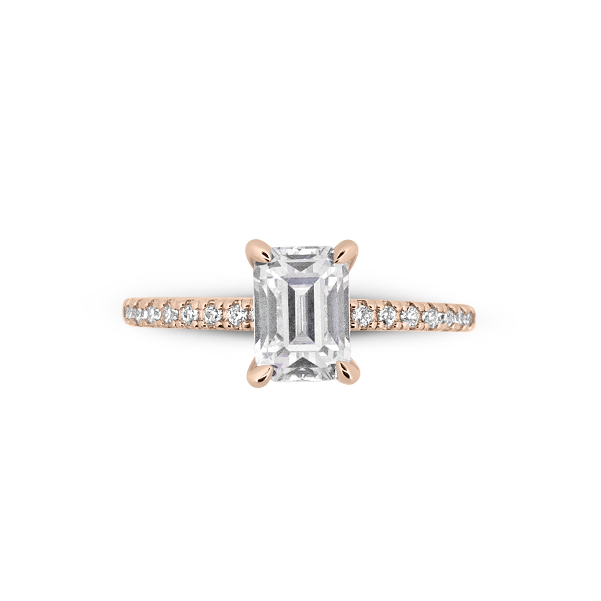 Zirkonyumlu 14 Ayar Altın Nişan Yüzükleri - Florinda