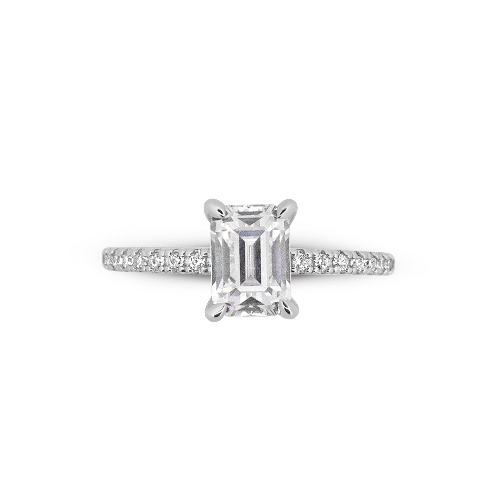 Zirkonyumlu 14 Ayar Altın Nişan Yüzükleri - Florinda