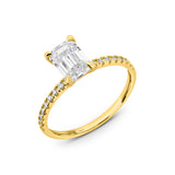 Zirkonyumlu 14 Ayar Altın Nişan Yüzükleri - Florinda