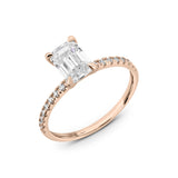 Zirkonyumlu 14 Ayar Altın Nişan Yüzükleri - Florinda