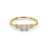 Zirkonyumlu 14 Ayar Altın Nişan Yüzükleri - Arisia