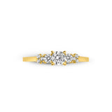 Zirkonyumlu 14 Ayar Altın Nişan Yüzükleri - Arisia