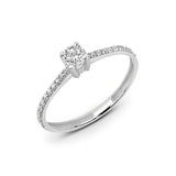 Zirkonyumlu 14 Ayar Altın Nişan Yüzükleri - Soreva