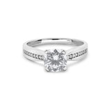 Zirkonyumlu 14 Ayar Altın Nişan Yüzükleri - Elyndra