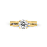 Zirkonyumlu 14 Ayar Altın Nişan Yüzükleri - Elyndra