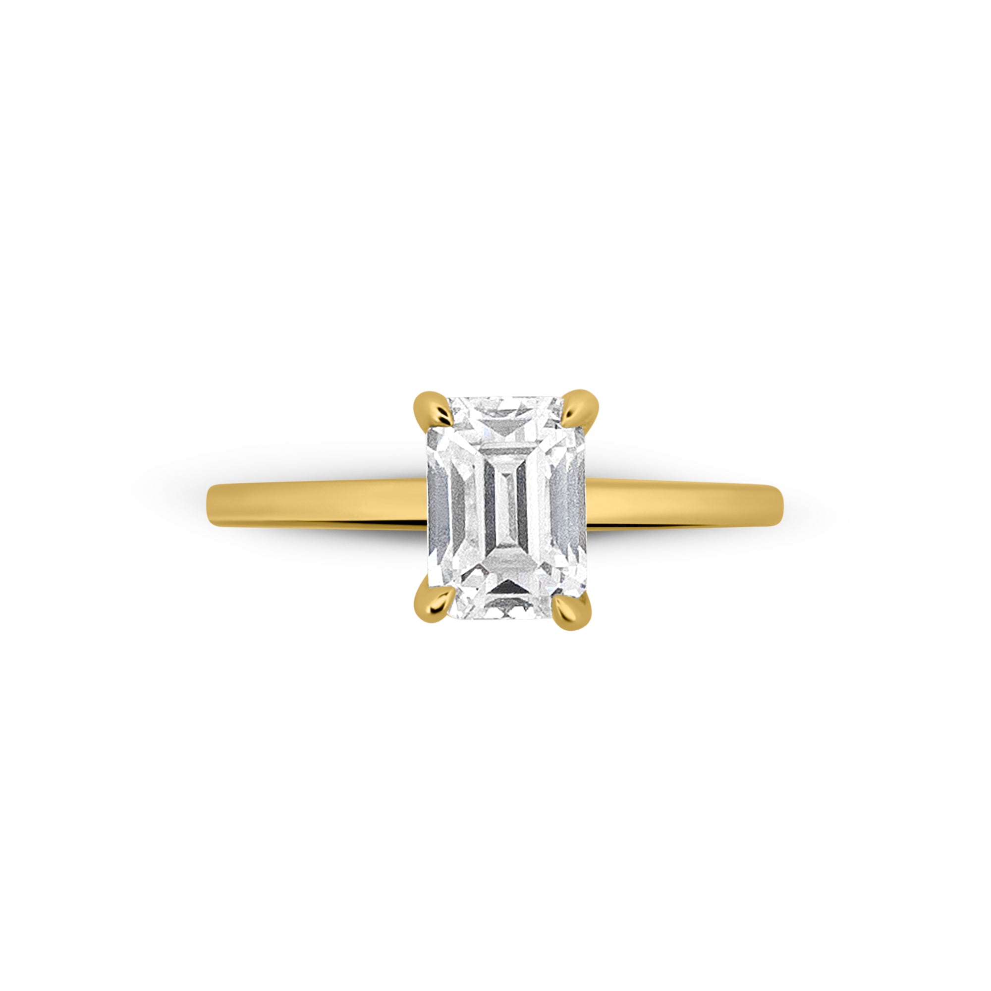 Zirkonyumlu 14 Ayar Altın Nişan Yüzükleri - Soralia