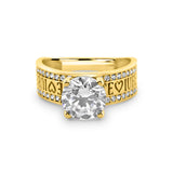 Zirkonyumlu 14 Ayar Altın Nişan Yüzükleri - Ravinna