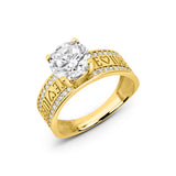 Zirkonyumlu 14 Ayar Altın Nişan Yüzükleri - Ravinna