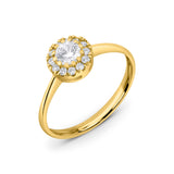 Zirkon Taşlı 14 Ayar Altın Nişan Yüzükleri - Anthera