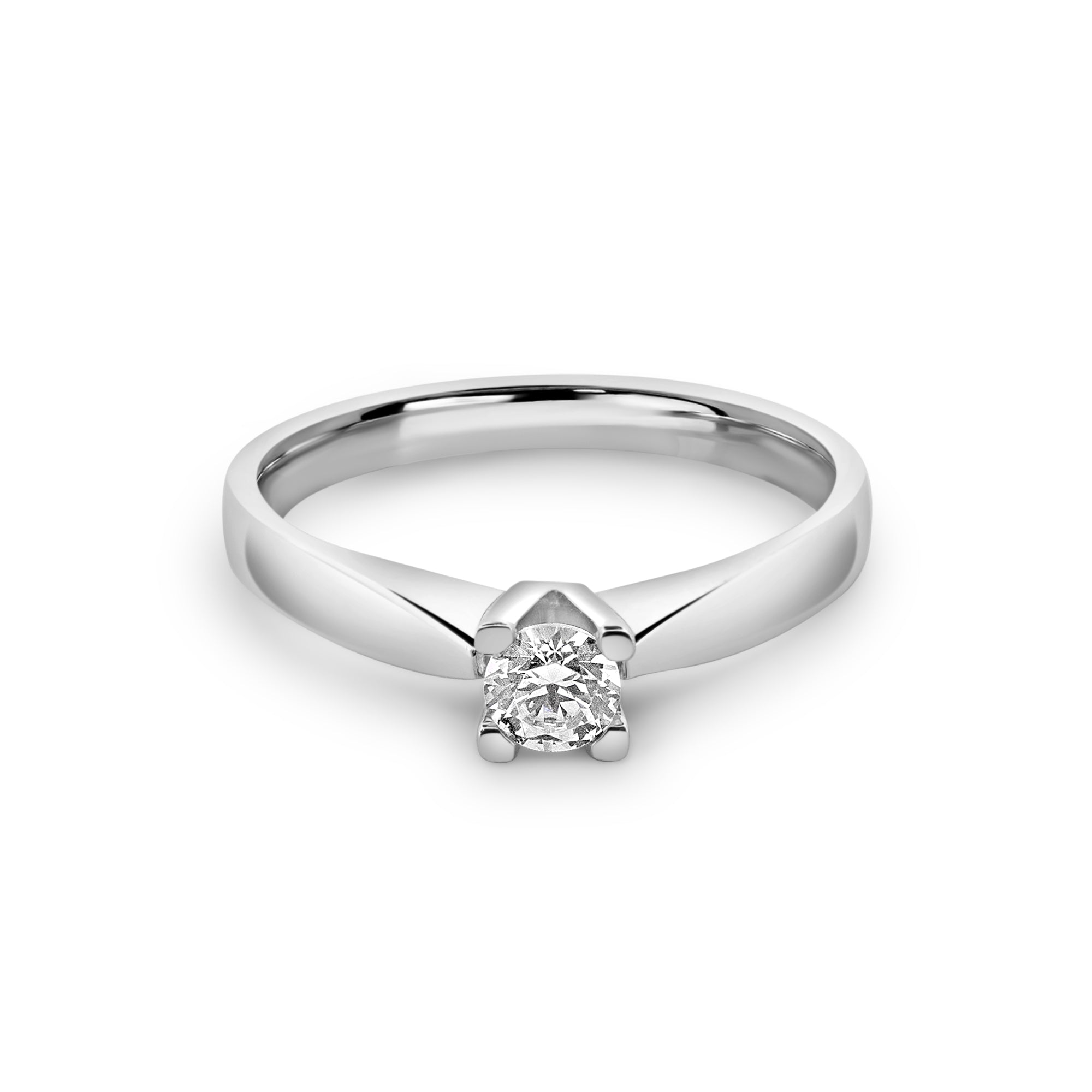 Zirkonyumlu 14 Ayar Altın Nişan Yüzükleri - Cylina