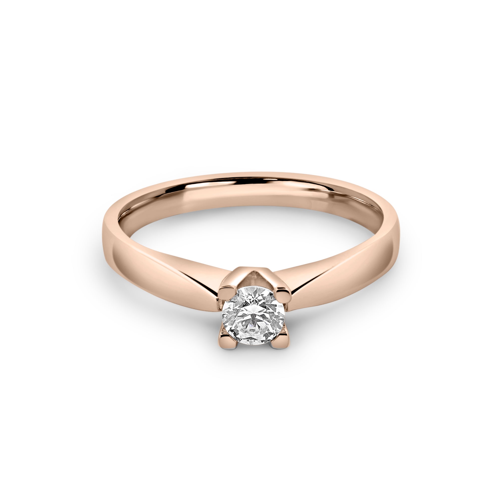 Zirkonyumlu 14 Ayar Altın Nişan Yüzükleri - Cylina