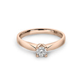 Zirkonyumlu 14 Ayar Altın Nişan Yüzükleri - Cylina