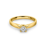 Zirkonyumlu 14 Ayar Altın Nişan Yüzükleri - Cylina