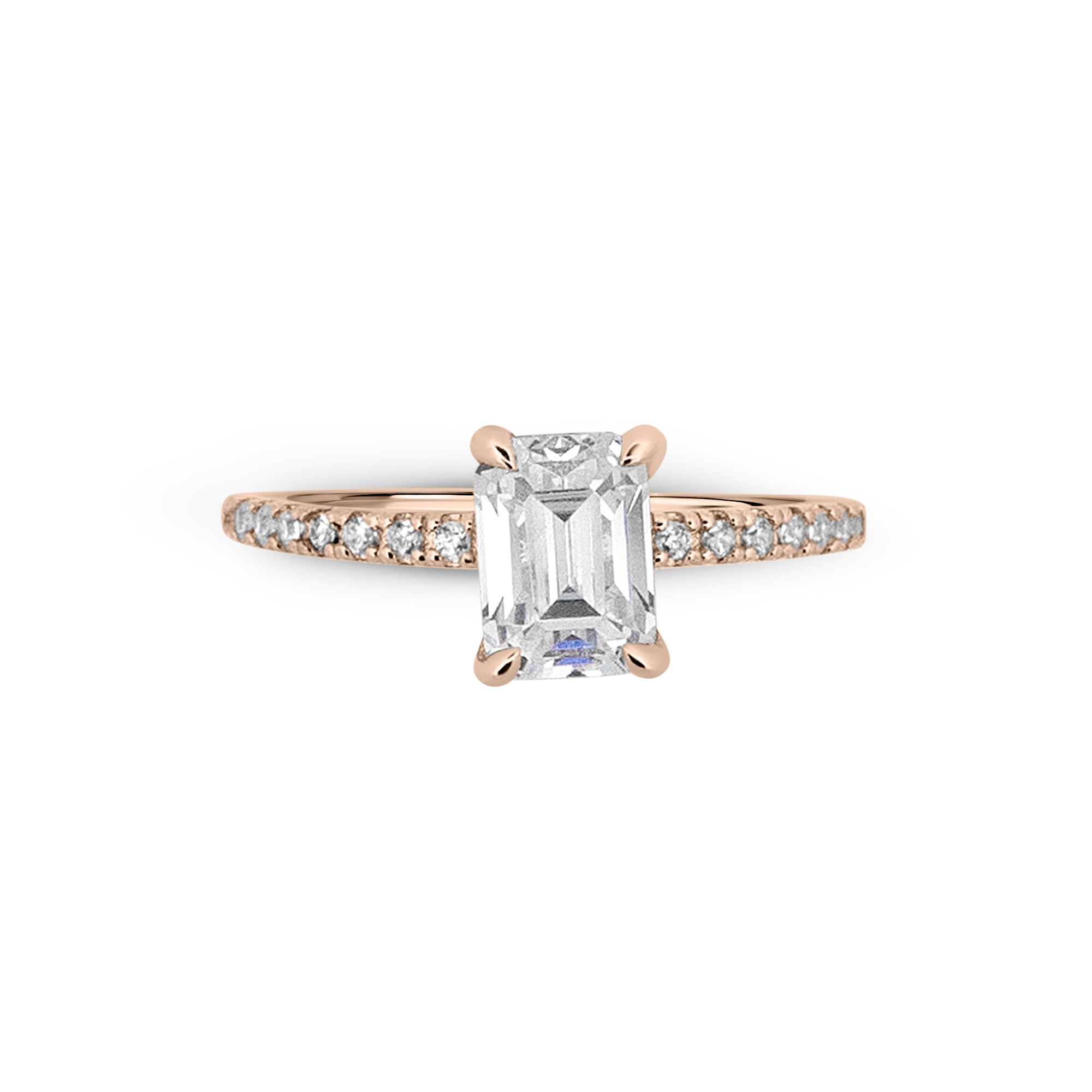 Zirkonyumlu 14 Ayar Altın Nişan Yüzükleri - Velarien