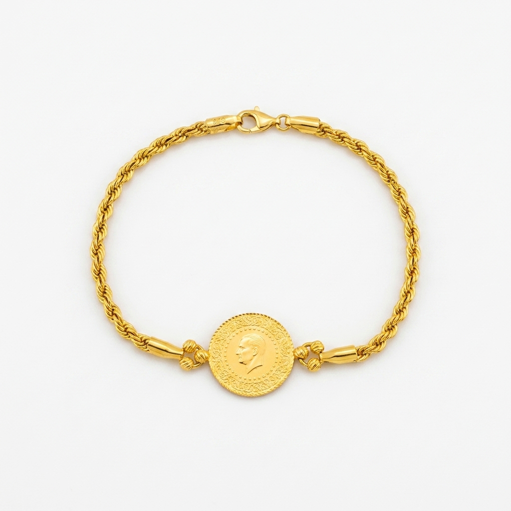 Bracelet Pièce en Or 916 (22 Carats)