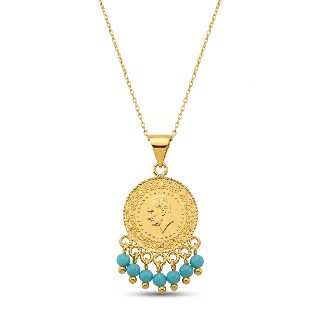 Pendentif Médaillon Ottoman en Or 916 (22 Carats)