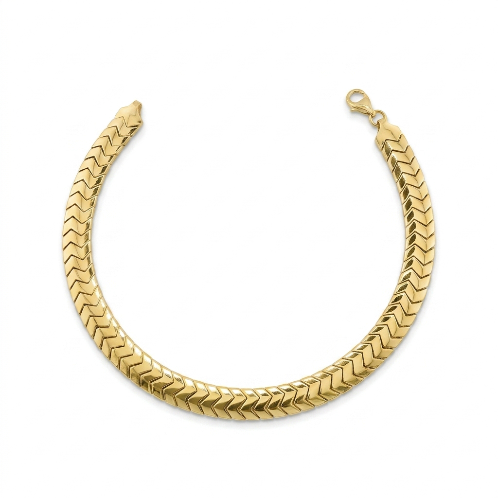 Chaîne Chevrons en Or 916 (22 Carats)