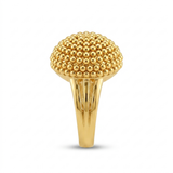 Bague Bombée Clouté en Or 916 (22 Carats)
