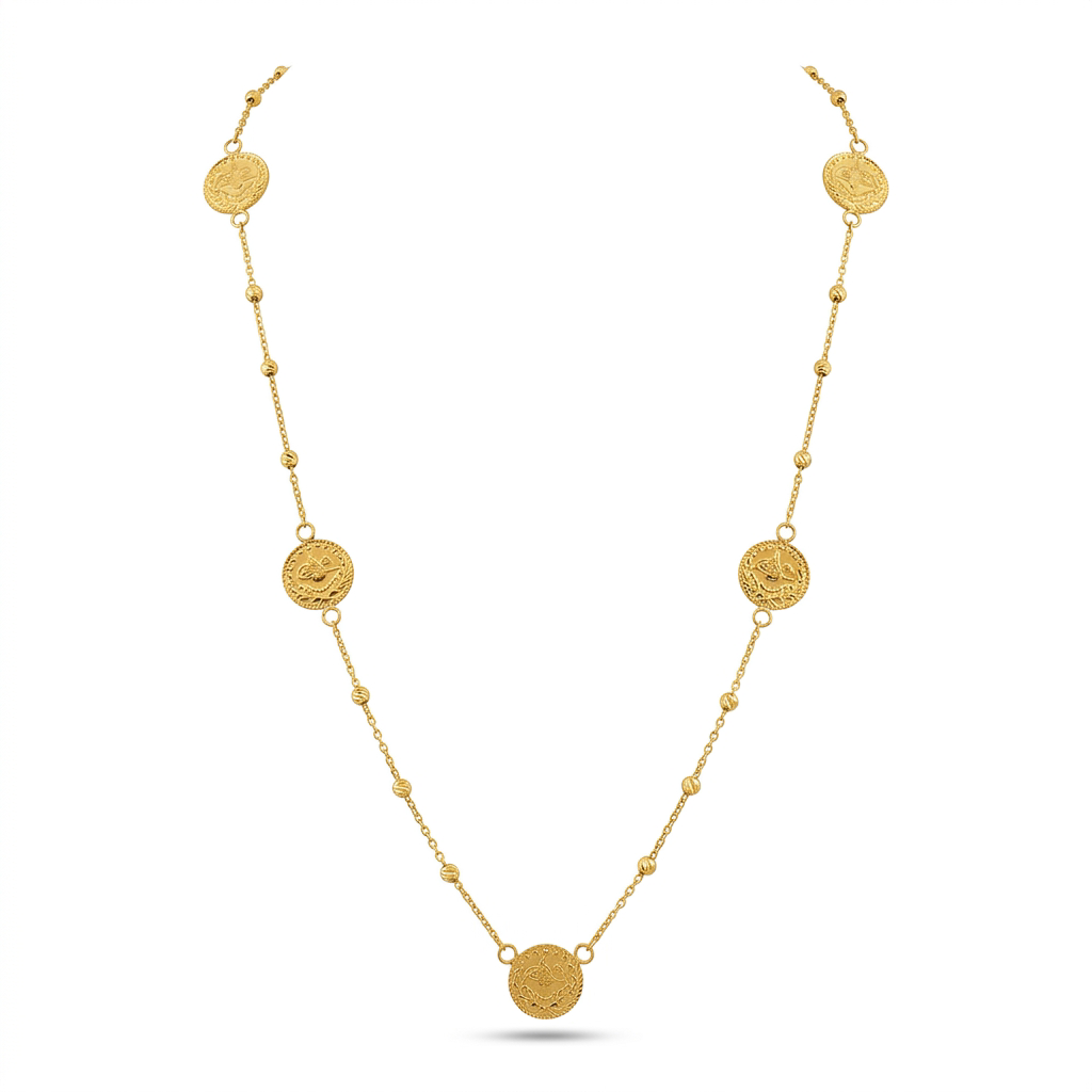 Collier Pièces Ottomanes en Or 916 (22 Carats)