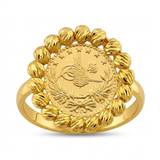 Bague Médaillon Ottoman en Or 916 (22 Carats)