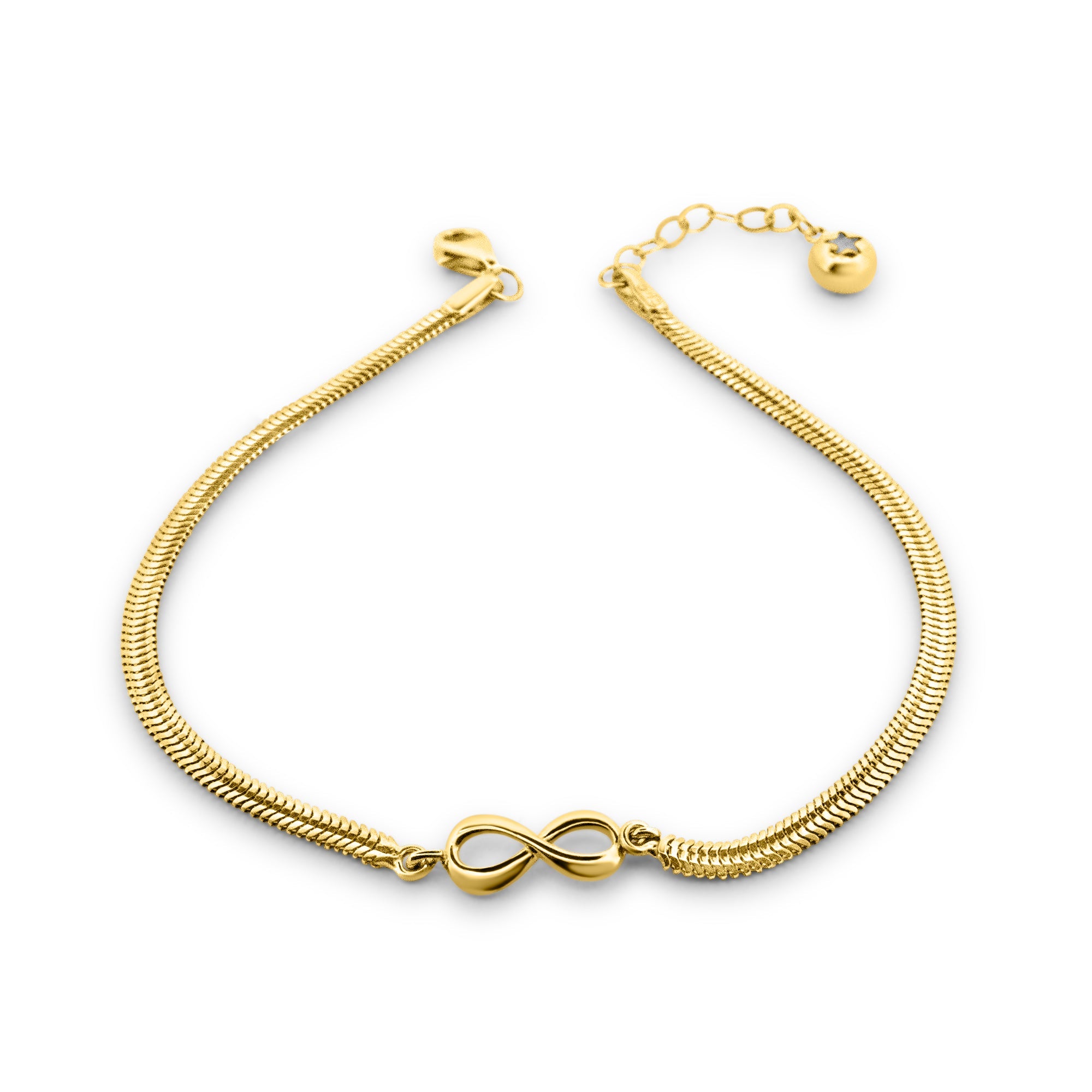 Kadın altın bilezik - Infinity Yana