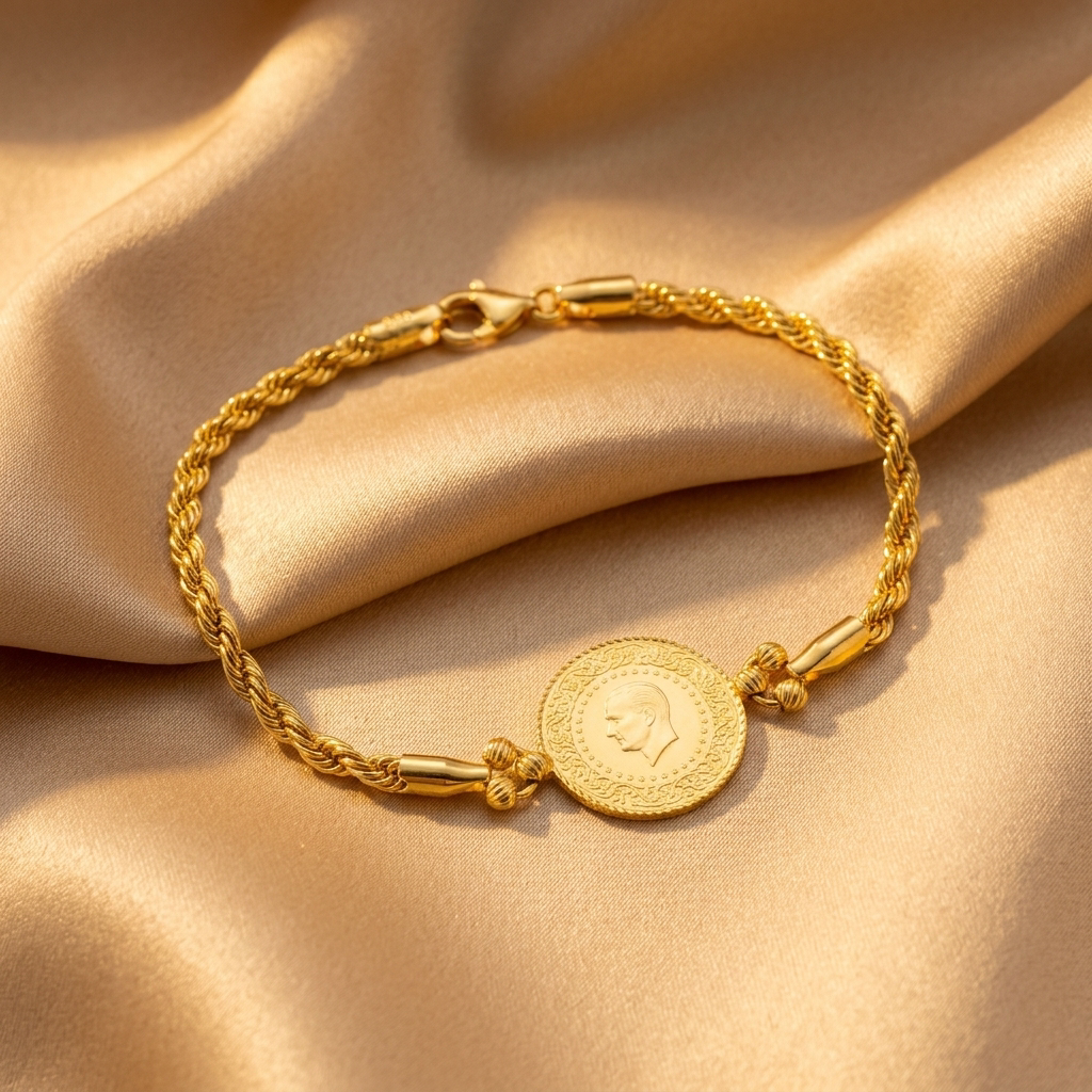 Bracelet Pièce en Or 916 (22 Carats)