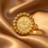Bague Médaillon Ottoman en Or 916 (22 Carats)