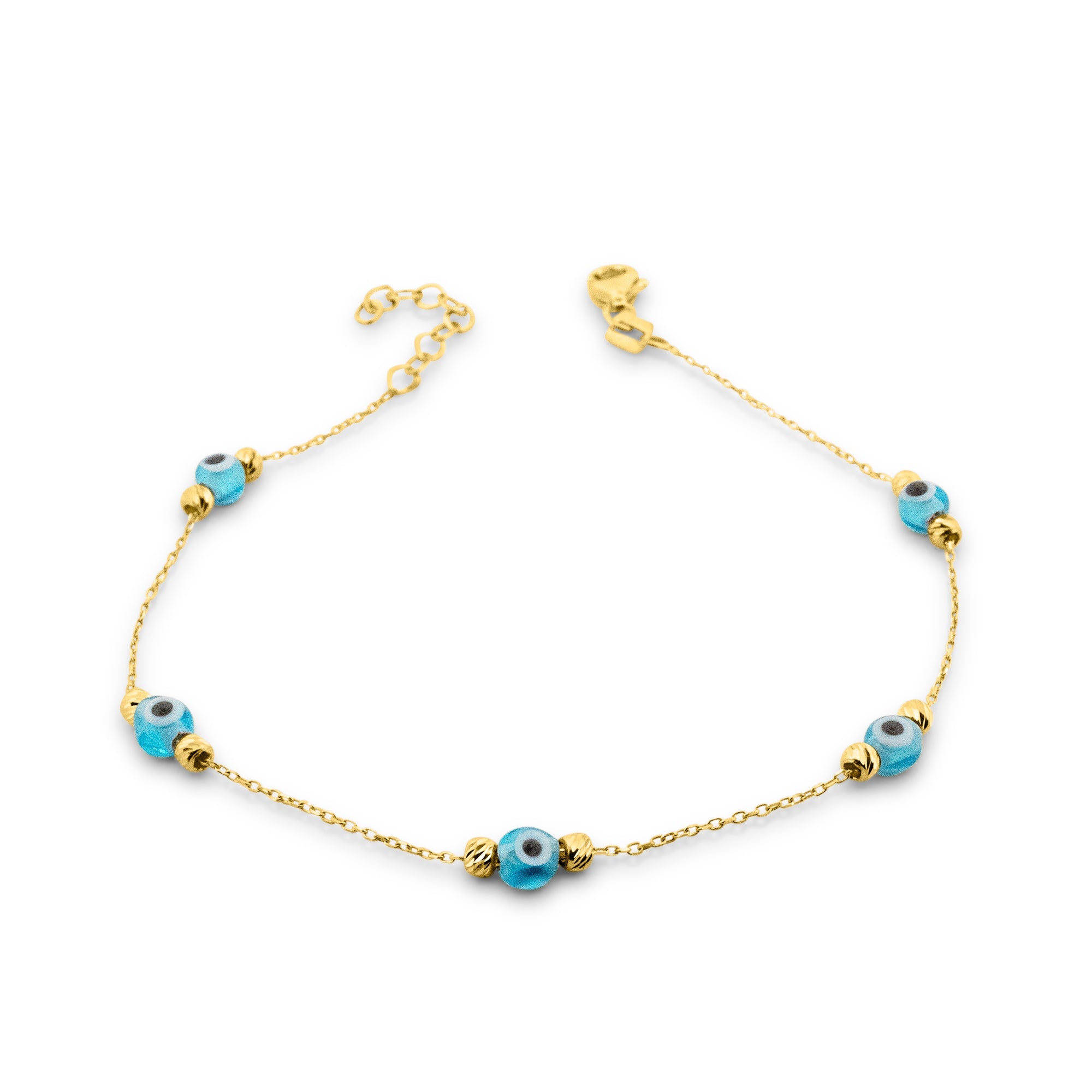 Kadın Altın Bileklik - Çok Renkli Nazar