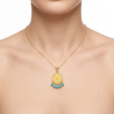 Pendentif Médaillon Ottoman en Or 916 (22 Carats)