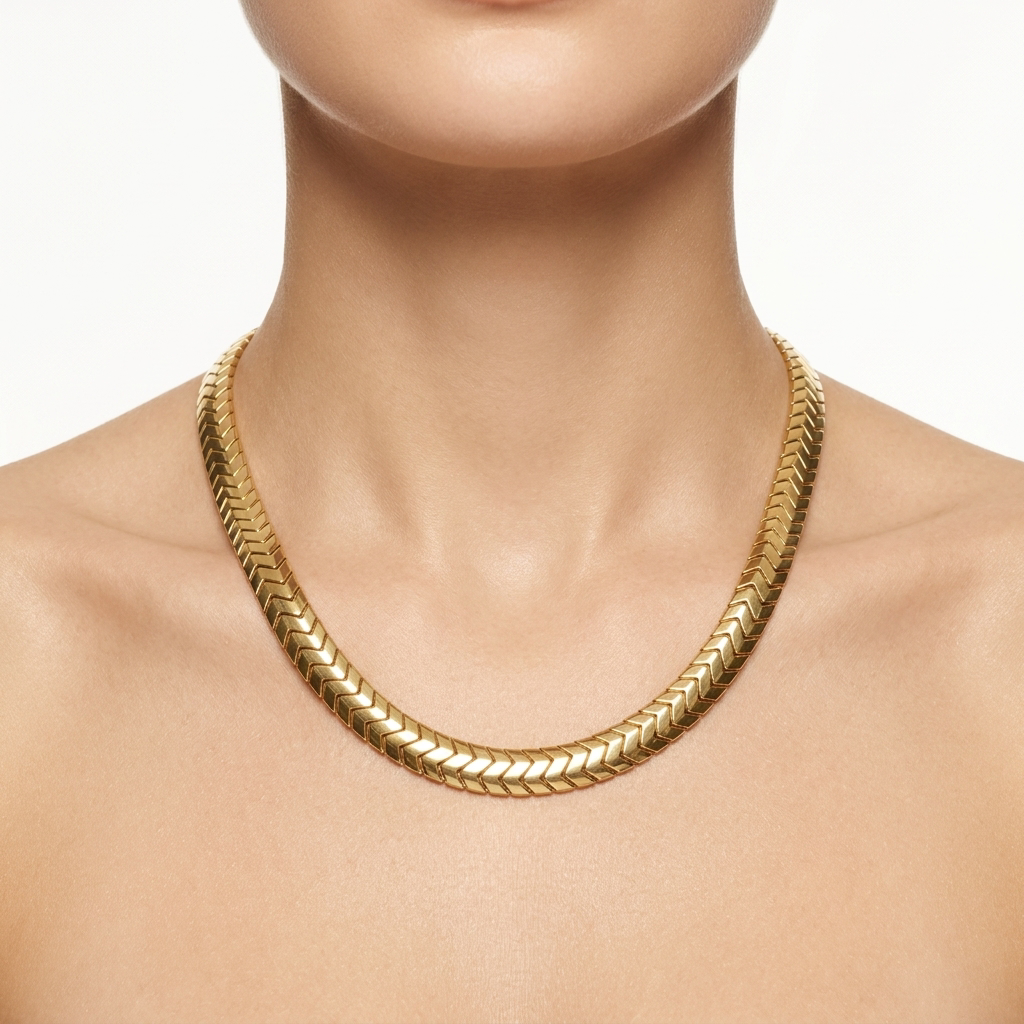Chaîne Chevrons en Or 916 (22 Carats)