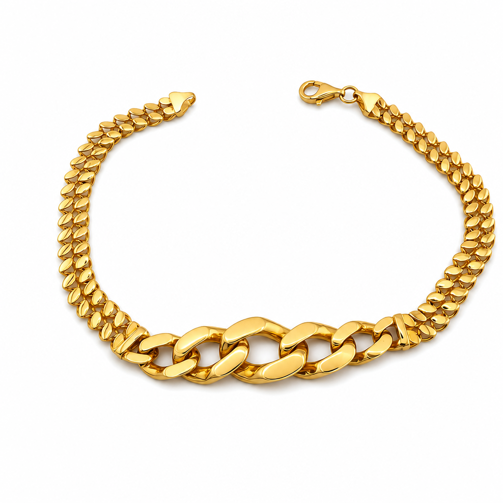 Bracelet Gourmette en Or 916 (22 Carats)