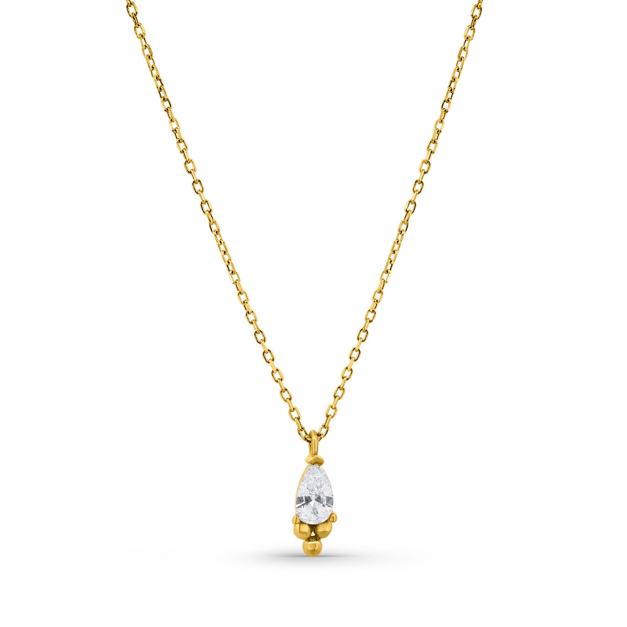 Collier en or jaune femme - Lumière Drop