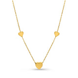 Collier en or jaune femme - Loving Hearts