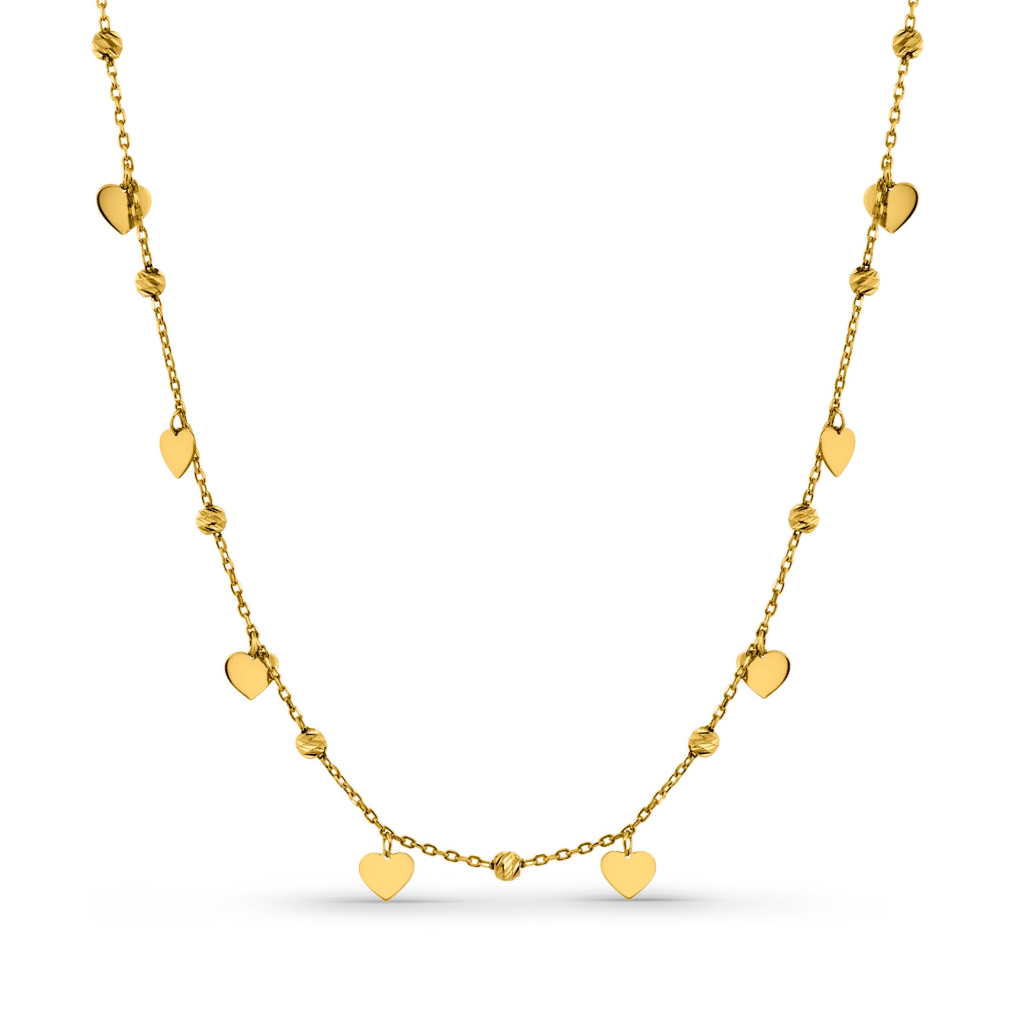 Collier en or jaune femme - Heartbeats