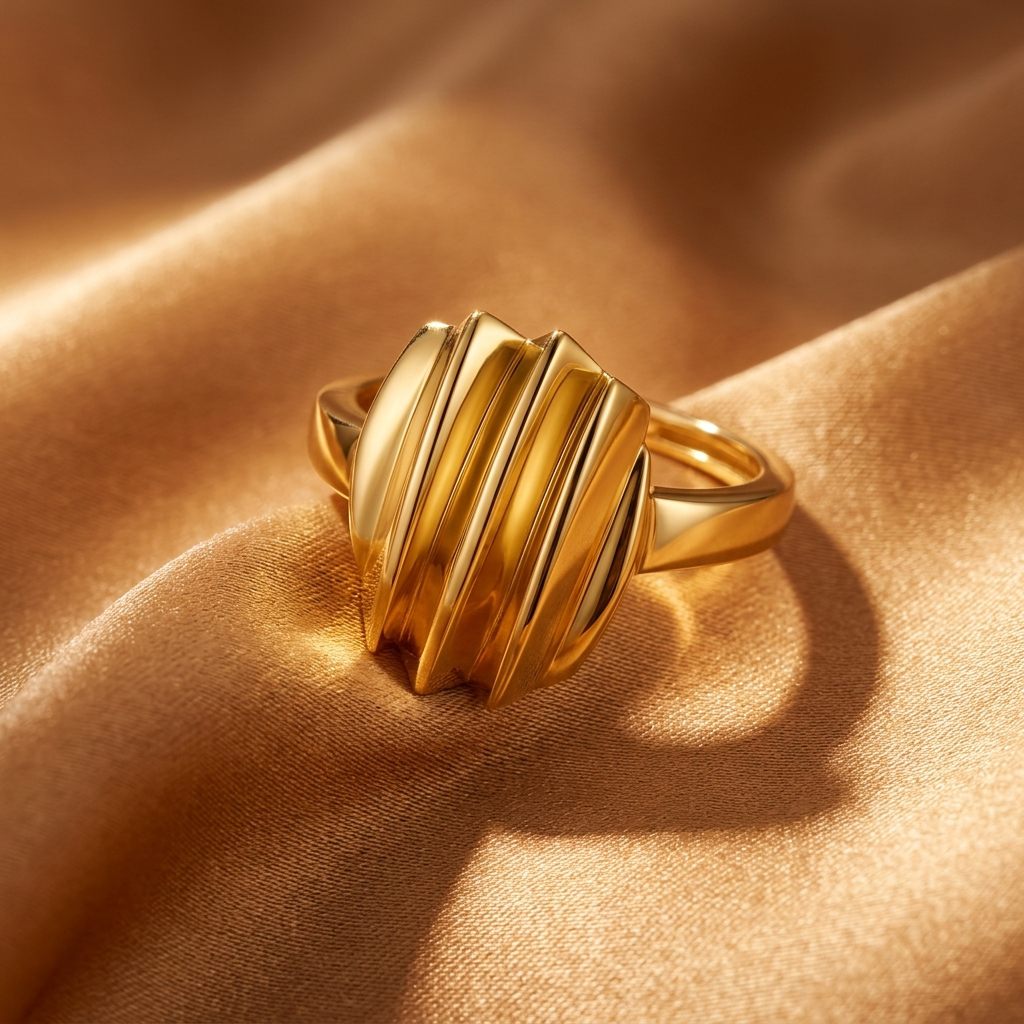 Bague Godronnée en Or 22 Carats