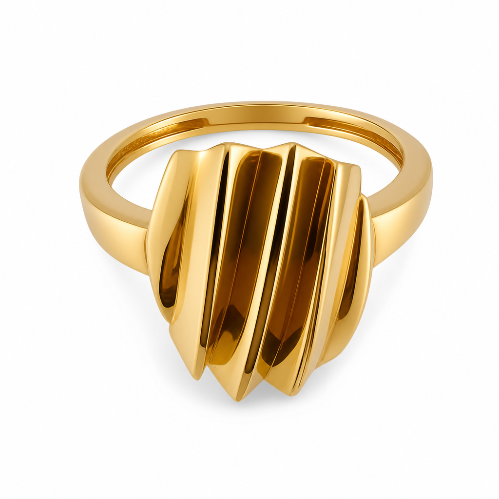 Bague Godronnée en Or 22 Carats