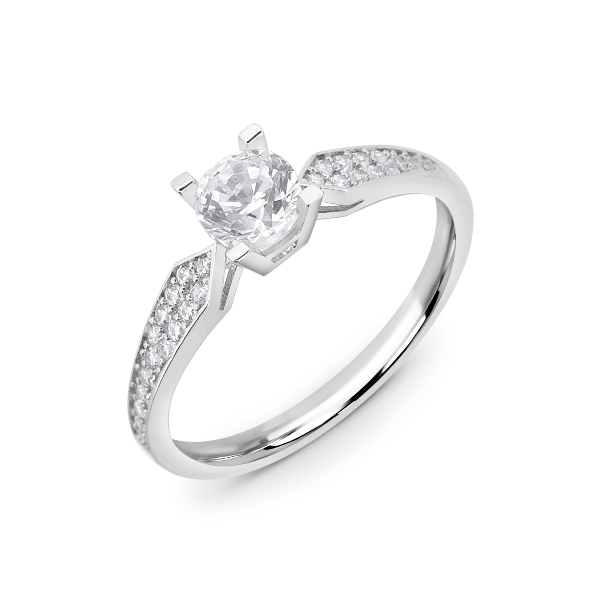 Bagues de fiançailles en or 14K avec Zircon - Zenitha