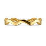 Bague Fine Ondulée Or Jaune 22K